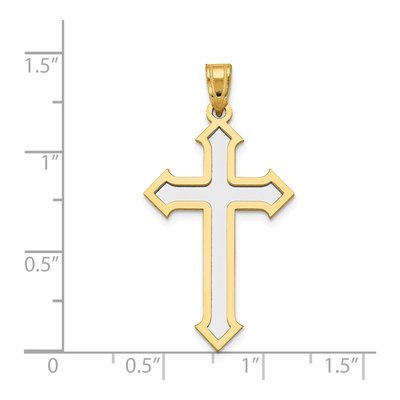 14K Two-Tone Gold Passion Cross Pendant – view 4