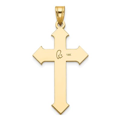 14K Two-Tone Gold Passion Cross Pendant – view 5