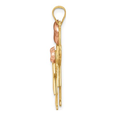 14K Two-Tone Gold Big Little Girl Love Charm – view 3