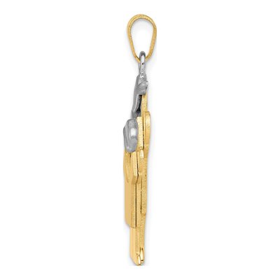 14K Two-Tone Gold Big Boy Little Love Charm – view 2