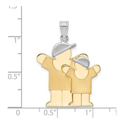 14K Two-Tone Gold Big Boy Little Love Charm – view 3