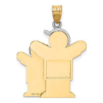 14K Two-Tone Gold Big Boy Little Love Charm – view 4