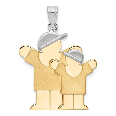 14K Two-Tone Gold Big Boy Little Love Charm