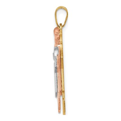 14K Tri-Color Gold Big Girl Little Boy Joy Charm – view 3