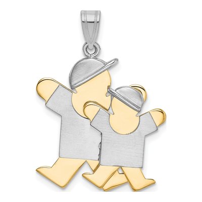 14K Two-Tone Gold Big Boy Little Joy Charm