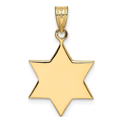 14K Yellow Gold Star of David Pendant – view 4