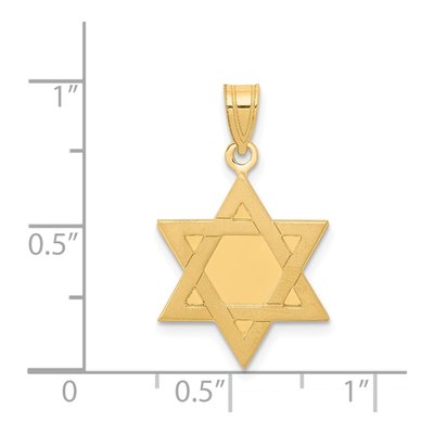 14K Yellow Gold Star of David Pendant – view 5