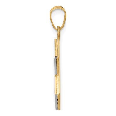 14K Two-Tone Gold Star of David Pendant – view 3