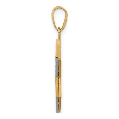 14K Two-Tone Gold Star of David Pendant – view 3