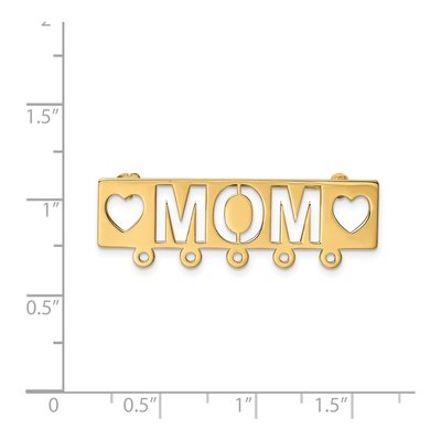 14K Yellow Gold Mom Hearts Pin Pendant Mounting – view 3