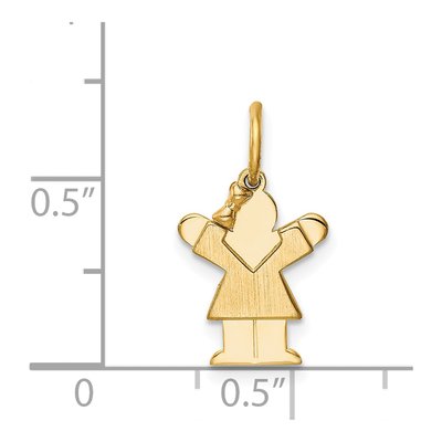 14K Yellow Gold Mini Girl Love Pendant – view 4
