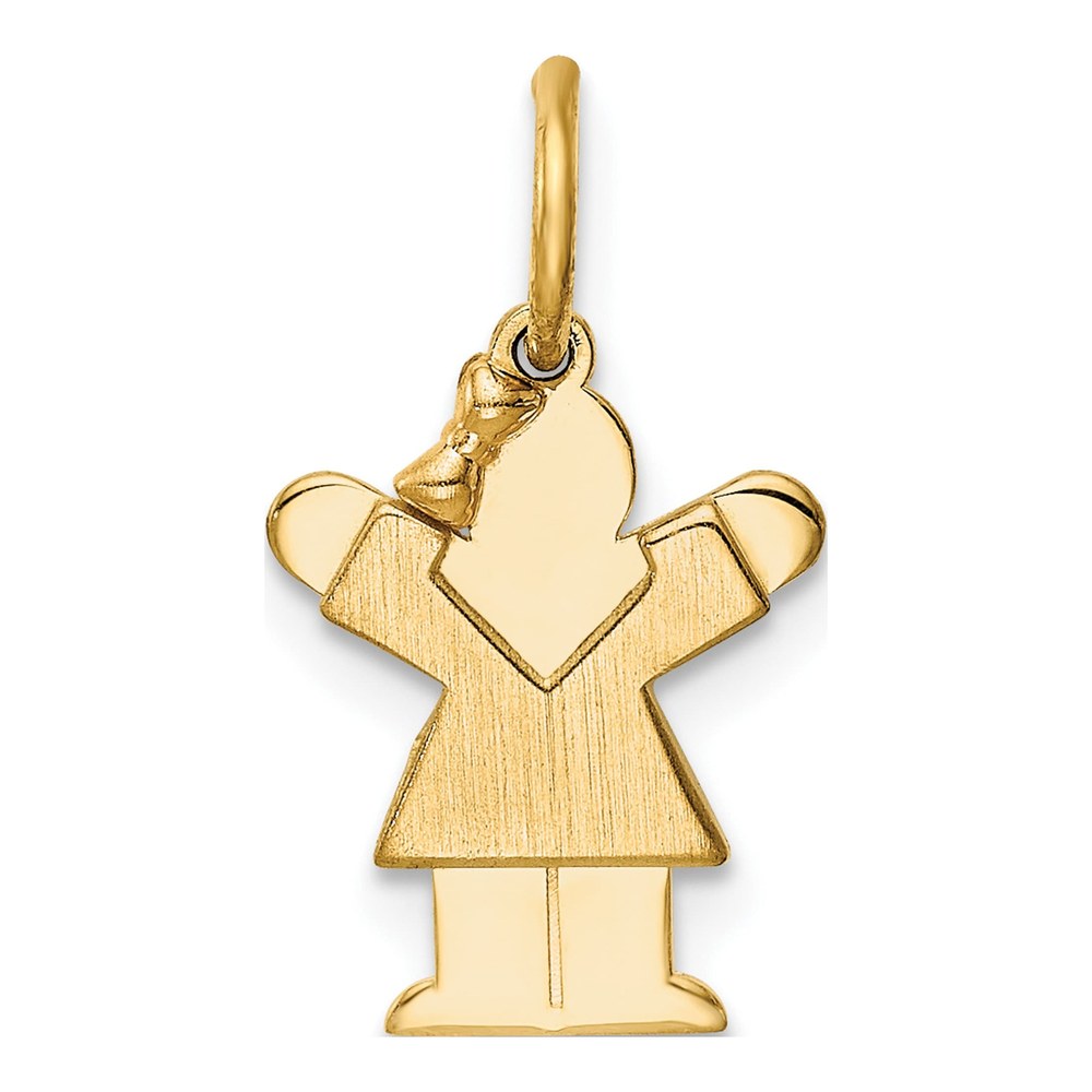 14K Yellow Gold Mini Girl Love Pendant