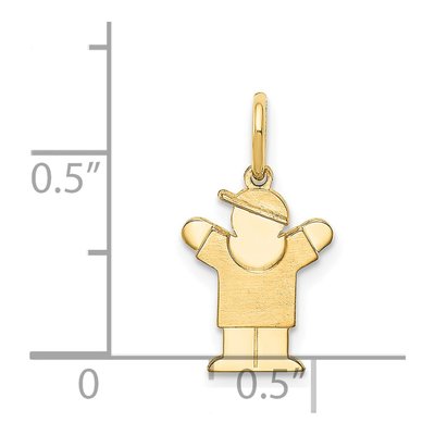 14K Yellow Gold Mini Boy Charm – view 5