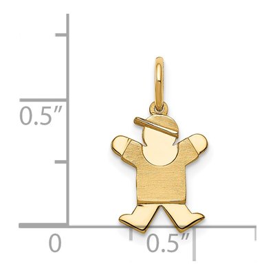 14K Yellow Gold Mini Boy Charm – view 4