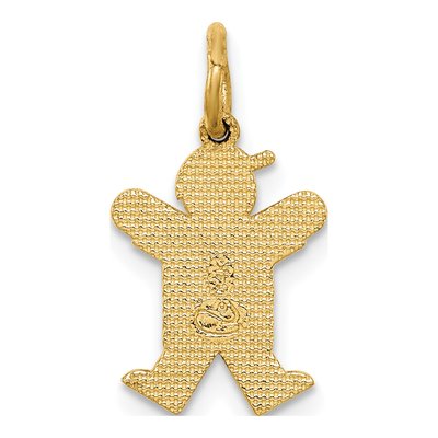 14K Yellow Gold Mini Boy Charm – view 5