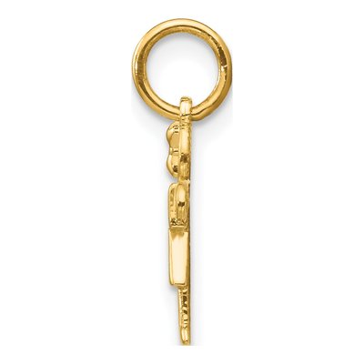 14K Yellow Gold Mini Girl Hugs Pendant – view 3