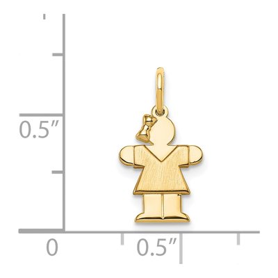 14K Yellow Gold Mini Girl Hugs Pendant – view 4