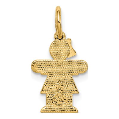 14K Yellow Gold Mini Girl Hugs Pendant – view 5