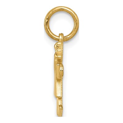 14K Yellow Gold Mini Girl Kiss Pendant – view 3