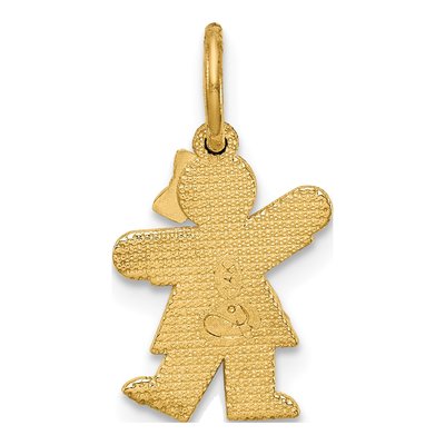 14K Yellow Gold Mini Girl Kiss Pendant – view 5