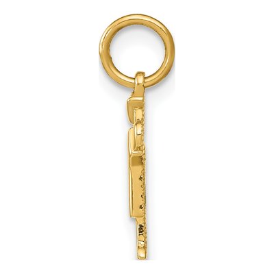 14K Yellow Gold Mini Boy Kiss Pendant – view 3