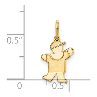 14K Yellow Gold Mini Boy Kiss Pendant – view 4