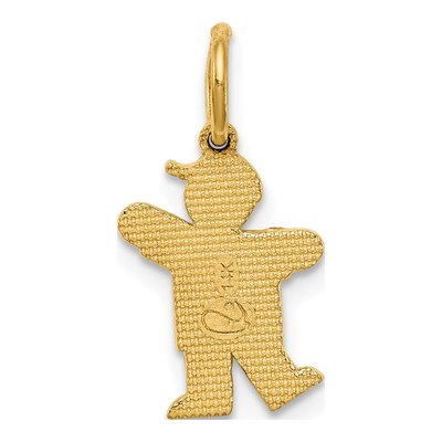 14K Yellow Gold Mini Boy Kiss Pendant – view 5