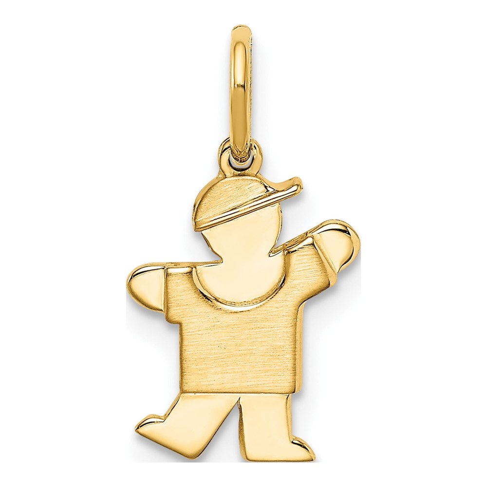 14K Yellow Gold Mini Boy Kiss Pendant