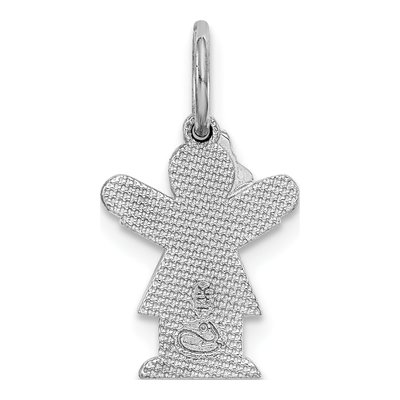 14K White Gold Mini Girl Love Pendant – view 5