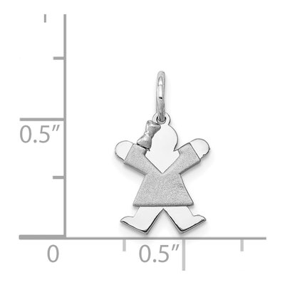 14K White Gold Mini Girl Joy Charm – view 4