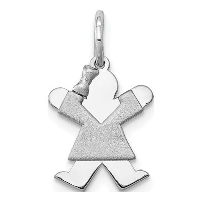 14K White Gold Mini Girl Joy Charm