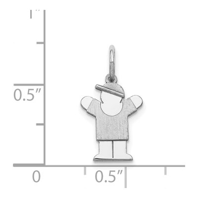 14K White Gold Mini Boy Love Charm – view 4