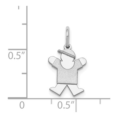 14K White Gold Mini Boy Joy Pendant – view 4