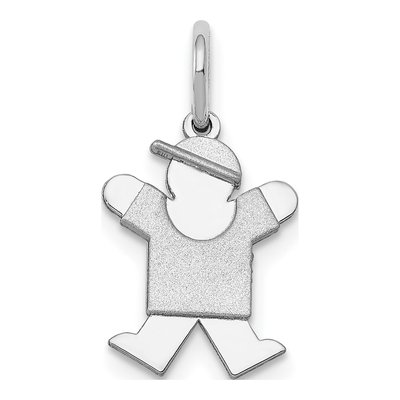 14K White Gold Mini Boy Joy Pendant