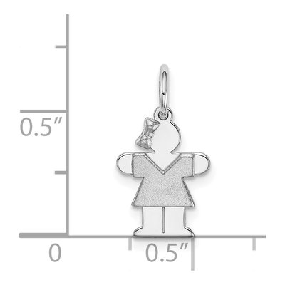 14K White Gold Mini Girl Hugs Charm – view 4