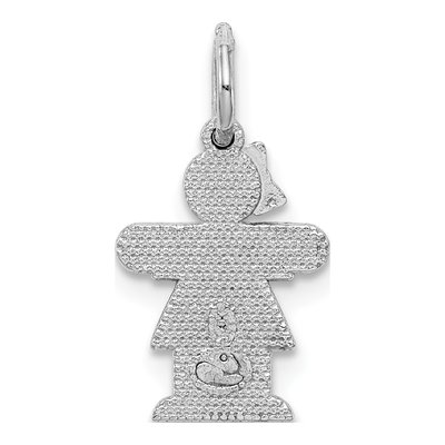 14K White Gold Mini Girl Hugs Charm – view 5