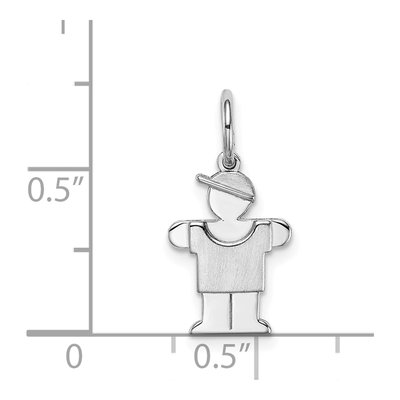14K White Gold Mini Boy Hugs Charm – view 4