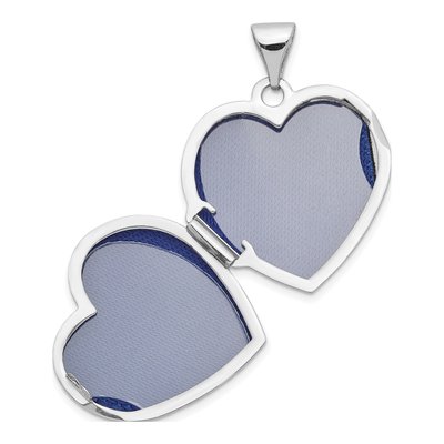 14K White Gold Heart Locket – view 5