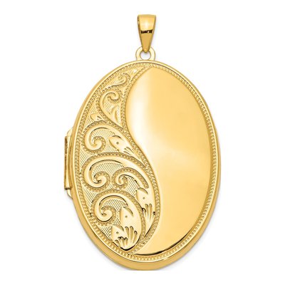 14K Yellow Gold Oval Locket