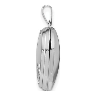 14K White Gold Heart Locket – view 3