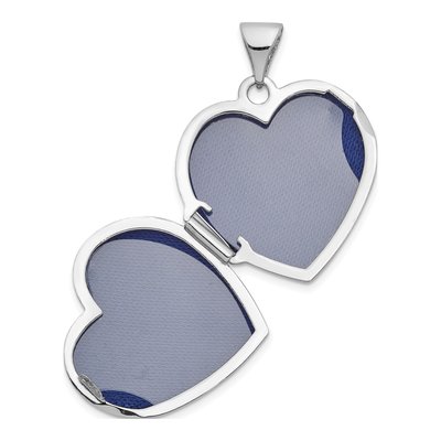 14K White Gold Heart Locket – view 5