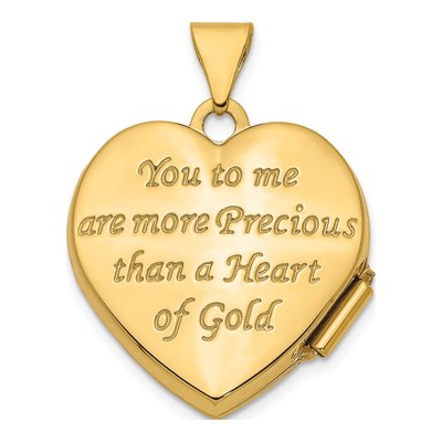 14K Yellow Gold Celtic Knot Heart Locket – view 4