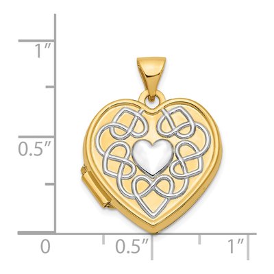 14K Yellow Gold Celtic Knot Heart Locket – view 6