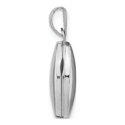 14K White Gold Oval Locket – view 3