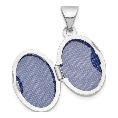 14K White Gold Oval Locket – view 5