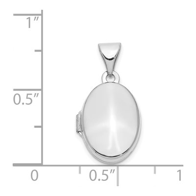 14K White Gold Oval Locket – view 6