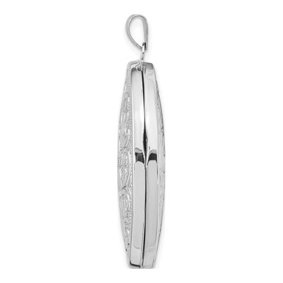 14K White Gold Oval Locket – view 3