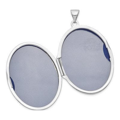 14K White Gold Oval Locket – view 5