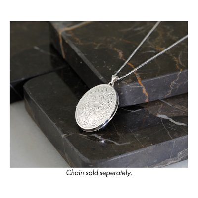 14K White Gold Oval Locket – view 7