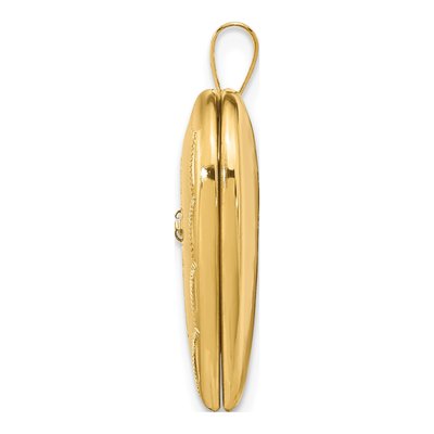 14K Yellow Gold Diamond Heart Locket – view 3